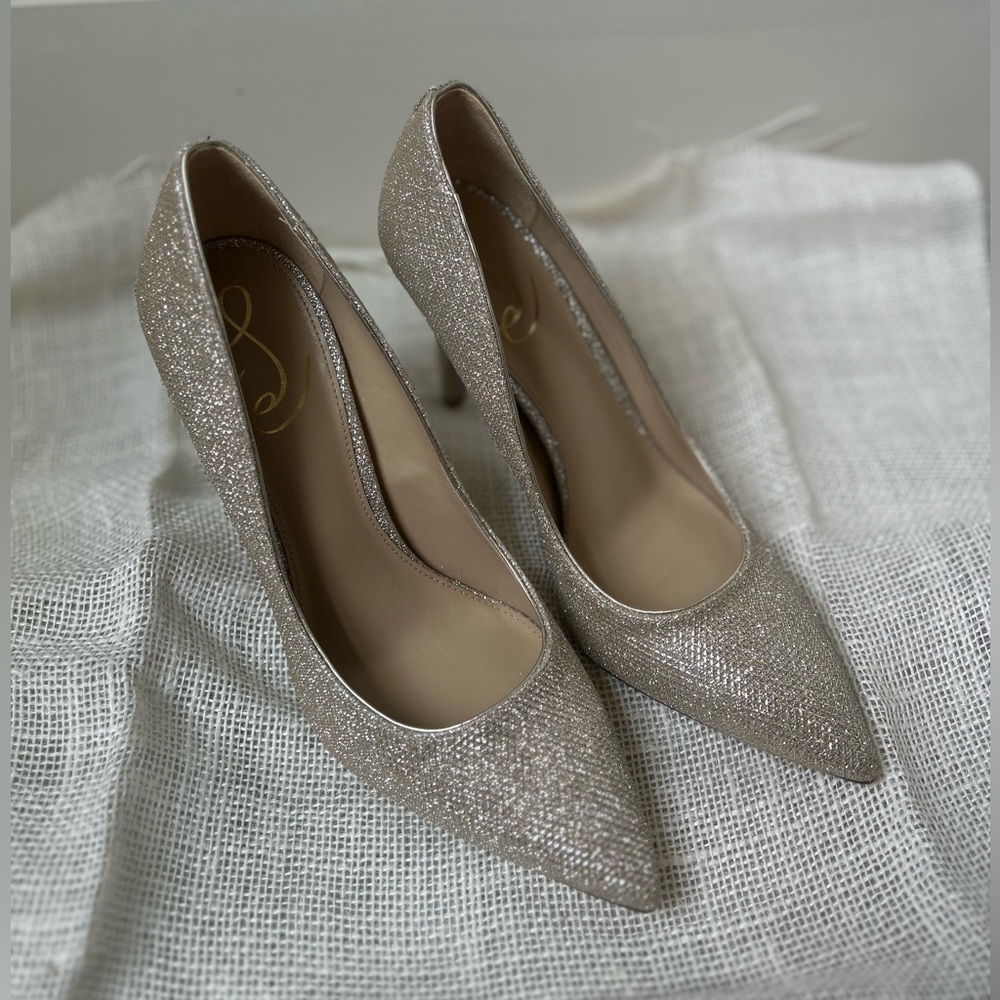 Sam Edelman Hazel Light Gold Pointed Toe Heels
